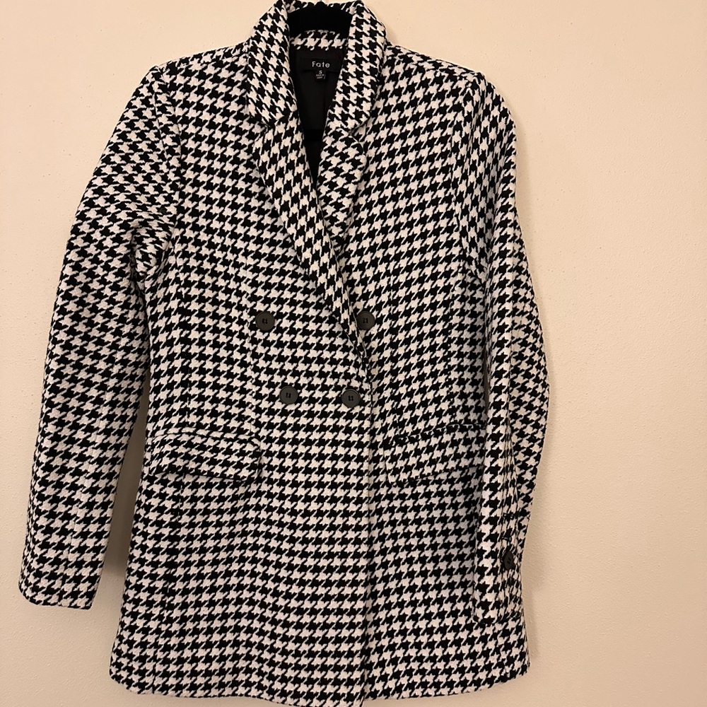 Fate Women's Classic Houndstooth Blazer